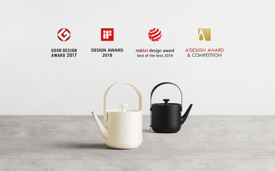 TINGHOME Teawith Kettle – Rice White ceramic kettle with sleek, minimalist design, perfect for a calming tea experience.