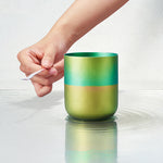 TINGHOME Dew Cup – Meadow Design, Elegant Ceramic Tea Cup, Soft Green Color, Perfect for Relaxing Tea Moments