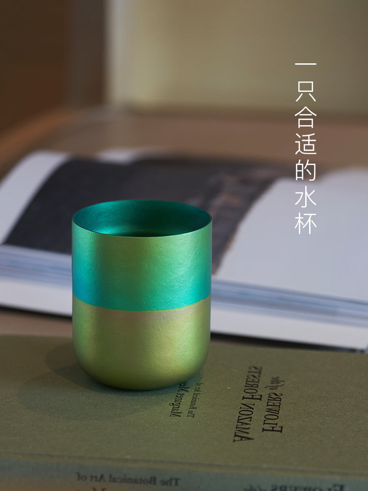 TINGHOME Dew Cup – Meadow Design, Elegant Ceramic Tea Cup, Soft Green Color, Perfect for Relaxing Tea Moments
