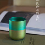 TINGHOME Dew Cup – Meadow Design, Elegant Ceramic Tea Cup, Soft Green Color, Perfect for Relaxing Tea Moments