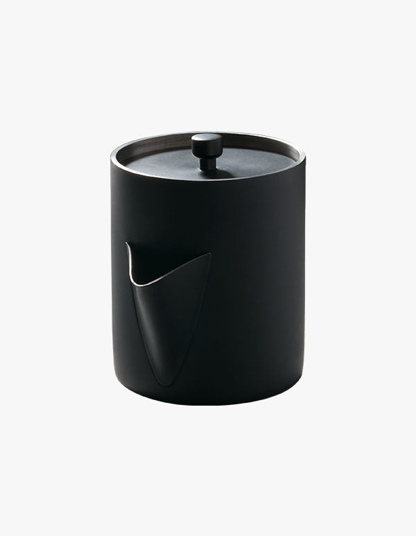 TINGHOME Teawith Cup – Charcoal Black Ceramic Tea Cup, Elegant Design, Perfect Gift Idea