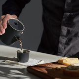 TINGHOME Teawith Cup – Charcoal Black Ceramic Tea Cup, Elegant Design, Perfect Gift Idea