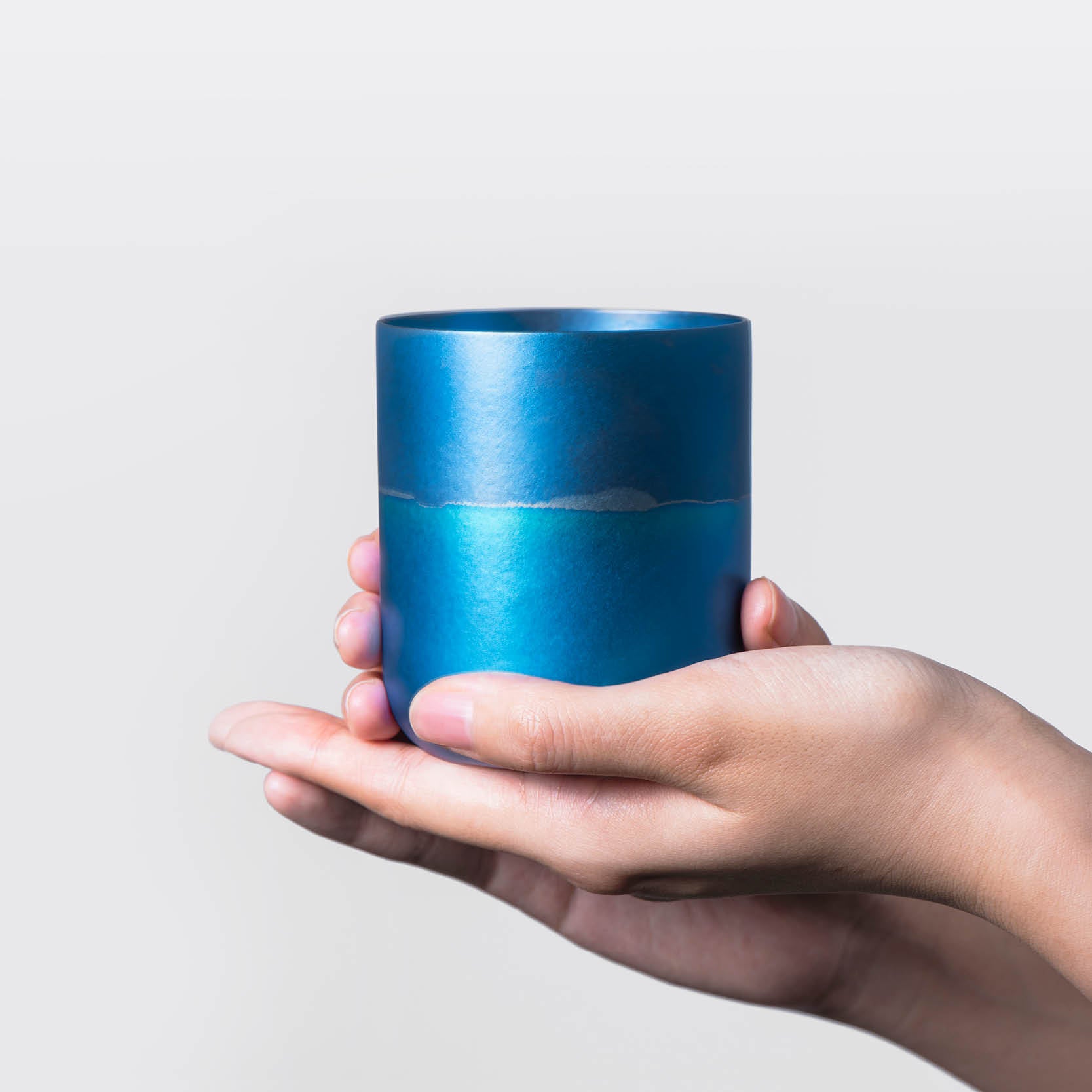 TINGHOME Dew Cup – Seascapes Design, Elegant Ceramic Tea Cup, Soft Ocean-Inspired Colors for a Tranquil Tea Experience