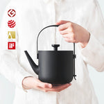 TINGHOME Teawith Kettle – Charcoal Ceramic, Sleek Design with Ergonomic Handle, Ideal for Modern Tea Enthusiasts