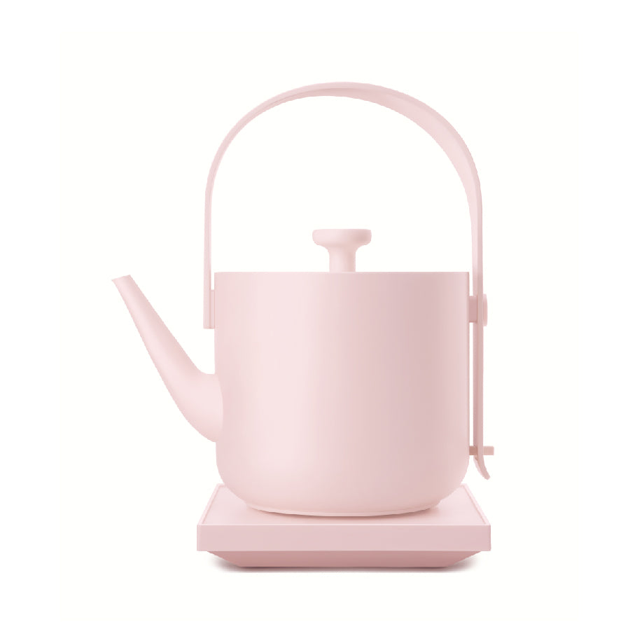 TINGHOME Teawith Kettle – Light Pink Ceramic, Elegant Design with Ergonomic Handle, Perfect for Stylish Tea Moments